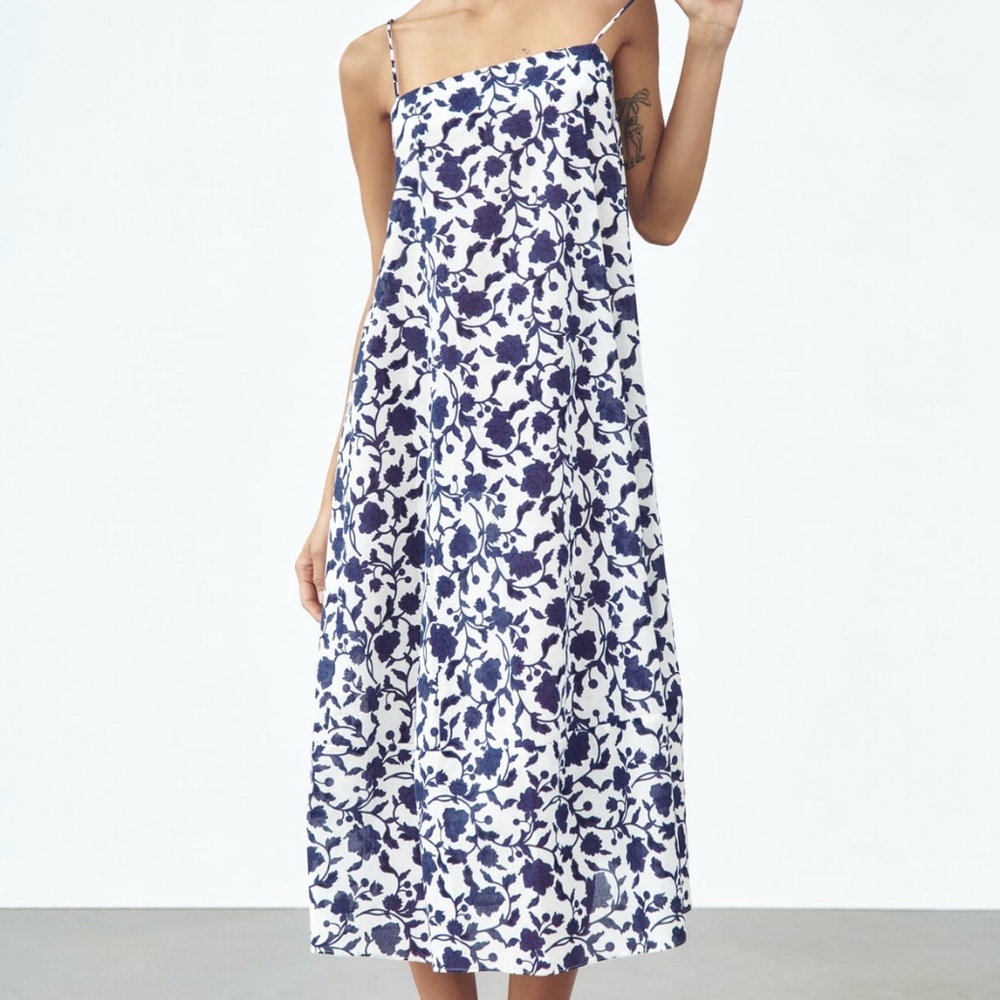 Single 🔥Zara limited edition printed cotton dress you must have - Picture 2 of 8